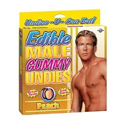 Pipedream Products Edible Male Gummy Undies, Peach