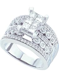 1.51CTW ROUND PRINCESS DIAMOND LADIES FASHION RING