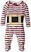 Mud Pie Baby-Girls Newborn Glitter Santa Footed One Piece