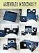 Mi3D Virtual Reality Black Cardboard Viewer Complete Kit - Inspired by Google Cardboard