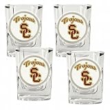 NCAA USC Trojans Four Piece Square Shot Glass Set