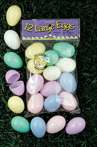 Easter Decorations Fillable Eggs - Set of 12 Pastel Color Eggs