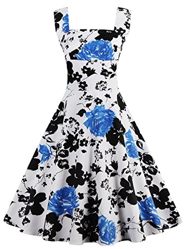 Nina Women Sexy 50s Swing Vintage Retro Housewife Rockabilly Evening Party Dress