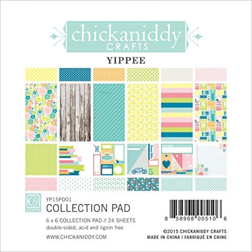 Chickaniddy Crafts Yippee Paper Pad (24 Pack), 6 by 6"