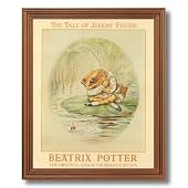 Beatrix Potter Jeremy Fisher Frog Children Kids Room Home Decor Wall Picture Oak Framed Art Print