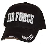 AIR FORCE BLACK WITH WHITE LETTERING HAT