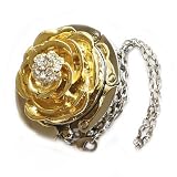 3D Gold Rose Foldable Purse Hook with FREE Gift Box by Small Goby