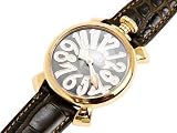 「GaGa MILANO ガガミラノ 腕時計 5021.3 ブラック レディース メンズ ユニセックス 男女兼用 ウォッチ MANUALE 40MM マヌアーレ [並行輸入品]」の画像