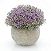 Velener Mini Plastic Artificial Pine Ball Topiary Plant with Pots for Home Decor (Purple Clover)