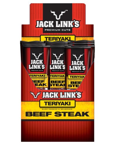 Jack Link's Beef Steak, Teriyaki Flavor, 1-Ounce Packages (Pack of 24) by Jack Links