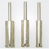 3pc DIAMOND HOLE SAW - CORE DRILL - Set - 1/4 + 5/16 + 3/8