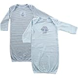 Luvable Friends Infant Gowns 2-Pack - Transportation Blue