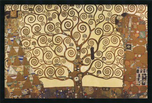 The Tree of Life, 1905-1911 Framed with Gel Coated Finish by Gustav Klimt, Image size: 35.75