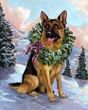 German Shepherd Holiday Wall Art