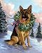German Shepherd Holiday Wall Art