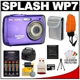 Bell & Howell Splash WP7 Waterproof Digital Camera (Purple) with 8GB Card/Reader + Batteries/Charger + Case + Float Strap + Cleaning & Accessory Kit
