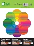 Carolina Pad U:Create Heavy Duty Construction Paper Tablet, 9 x 12-Inches, Assorted Colors, 48 Sheets (7612)