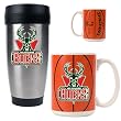 Milwaukee Bucks Stainless Steel Travel Tumbler & Gameball Ceramic Mug Set - Primary Logo NBA Basketball