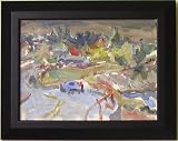 17 Mile Drive, 1986 Original Oil Painting By Carmel Artist Victor Di Gesu - Framed Artwork