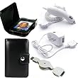 * 4 in 1 Apple Ipod Touch Combo Kroo Struct Wallet Carrying Case for Ipod Touch + Car Charger + Travel Charger + Retractable USB Cable for Apple Ipod Touch 8g 16g
