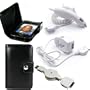 * 4 in 1 Apple Ipod Touch Combo Kroo Struct Wallet Carrying Case for Ipod Touch + Car Charger + Travel Charger + Retractable USB Cable for Apple Ipod Touch 8g 16g 32GB 64gb
