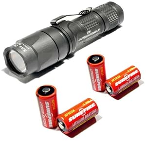 Surefire E1L Outdoorsman E1L-HA-WH 3V LED Flashlight with Batteries