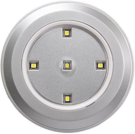 MADKING LED Wireless Puck Lights Battery Powered Epistar LED Chip 3528SMD Warm White Light Color Stick Anywhere Size: Warm White Color: Silver Cover, Model: (Tools &amp; Outdoor gear supplies)