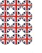12 Union Jack rice paper fairy / cup cake 40mm toppers pre cut decoration
