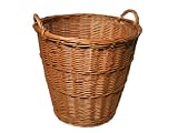 Roomy Round Wicker (Willow) Log Basket
