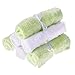 SiMignon Bamboo Baby Washcloths, Extra-Soft 6 pk Green and White Best Gift Set for Baby Shower and Newborns