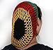 THICK HAIR NETS CROCHET BEANIE SKULL CAP HAT, Rasta