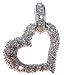 Quality Solid Sterling Silver 5 Carat Heart Pendant with 34 Brilliant Cubic Zirconia Stones. Perfect for Anniversary, Bridal, Birthday Gift, By Beautiful Silver Jewelry