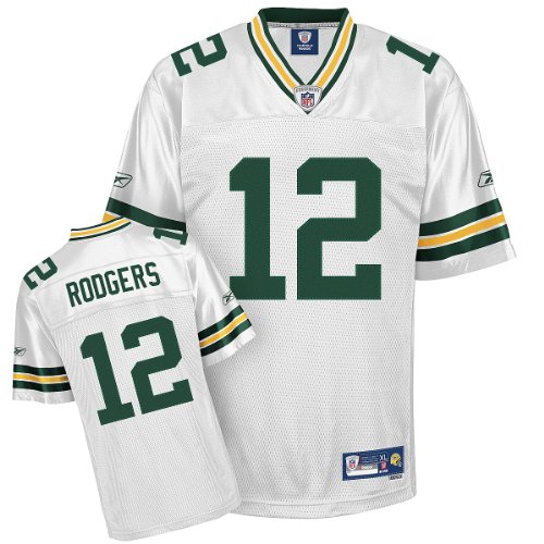 Reebok Green Bay Packers Aaron Rodgers Premier White Jersey Large