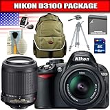 Nikon D3100 14.2MP Digital SLR Camera with 18-55mm f/3.5-5.6G AF-S DX VR Ni ....
