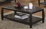 Coffee Table with Open Cappuccino Finish