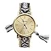 Vavna New Geneva Gold Dial Wool Knitted Alloy Chain Women Ladies Bracelet Watch Jewelry #4k