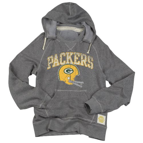 NFL Men's Green Bay Packers Buttonhook Melange Hoodie - B812AFFD7 (Siro Melange, X-Large)