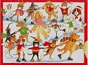 Afghan Hound, Poodles, Schnauzer Cats Christmas Cards