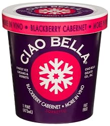 Ciao Bella Blackberry Cabernet Sorbetto, 16-Ounce Cups (Pack of 4)