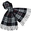 Classy Plaid Super Soft Cashmere Feel Tassel Ends Long Scarf - Various Color