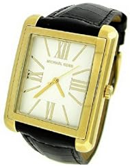 New Michael Kors Womens Black Leather Watch Mk2240