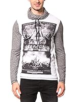 AMERICAN PEOPLE Camiseta Manga Larga Tayrone (Blanco / Gris)