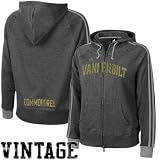 adidas Vanderbilt Commodores Ladies Charcoal College Town Full Zip Vintage Hoody Sweatshirt
