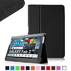 Fintie (Black) Slim Fit Folio Case Cover for Samsung Galaxy Tab 2 10.1 inch Tablet -- Multiple Color Options