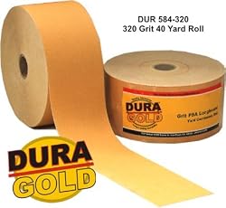 DURA-GOLD 320 Grit 2-3/4" PSA Roll Longboard Sandpaper