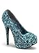 Baby Blue Floral Satin Pump - 8