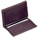UPC 766913001991 product image for Cowhide Nappa Leather Two Fold Business Card Case II Color: Black | upcitemdb.com