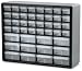 Akro-Mils 10144 44 Drawer Plastic Parts Storage Hardware and Craft Cabinet, 20-Inch by 16-Inch by 6-1/2-Inch, Grey