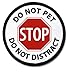 STOP DO NOT PET DOG Alert Symbol 3 inch Sew-on Patch