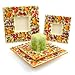 Artisan Fruit-Decor Square Plate Set